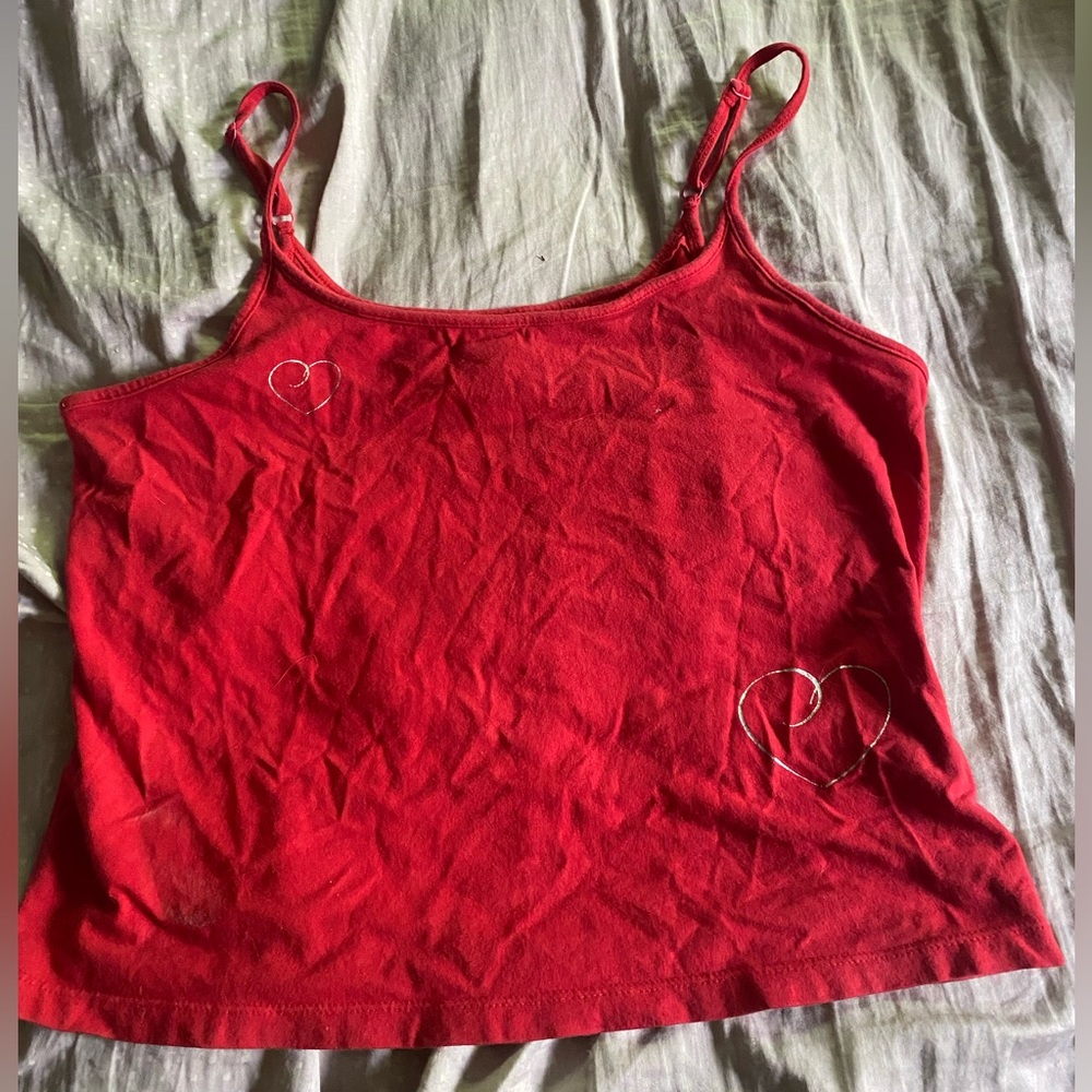 Elegant Red Camisole Top